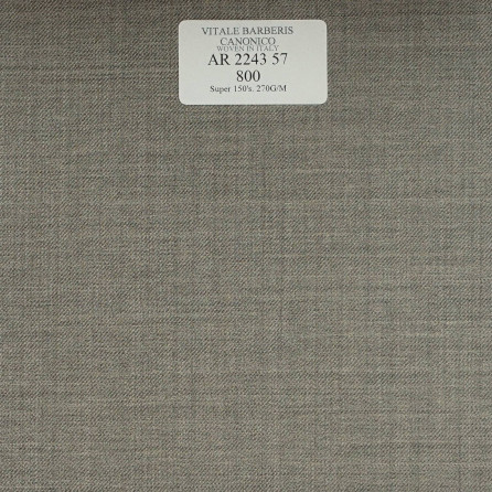 AR 2243 57 CANONICO - 100% Wool - Xám Trơn